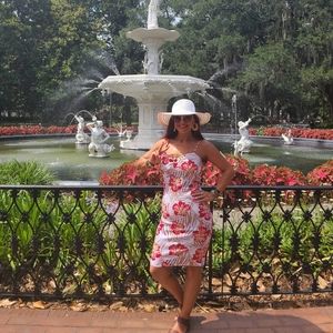 Floral white sundress